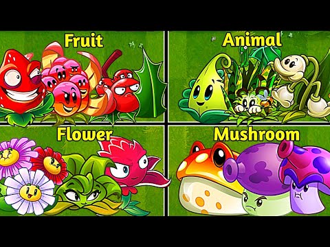 Random 4 Team Plants Battles - Who Will Win? - PvZ2 Team Plants vs Team Plants