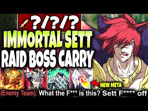 That's how Sett Carry like an Immortal Season 11 RAID BOSS 🔥 LoL Sett Build Preseason s11 Gameplay