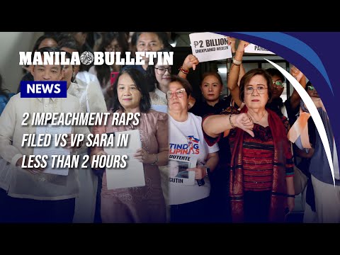 2 impeachment raps filed vs VP Sara in less than 2 hours