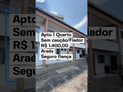 Apartamento para alugar no Araés em Cuiabá – 1 quarto grande, sala ampla e 1 vaga