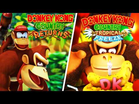 Donkey Kong Country Returns + Tropical Freeze - Full Game Series | 100% Walkthrough No Damage