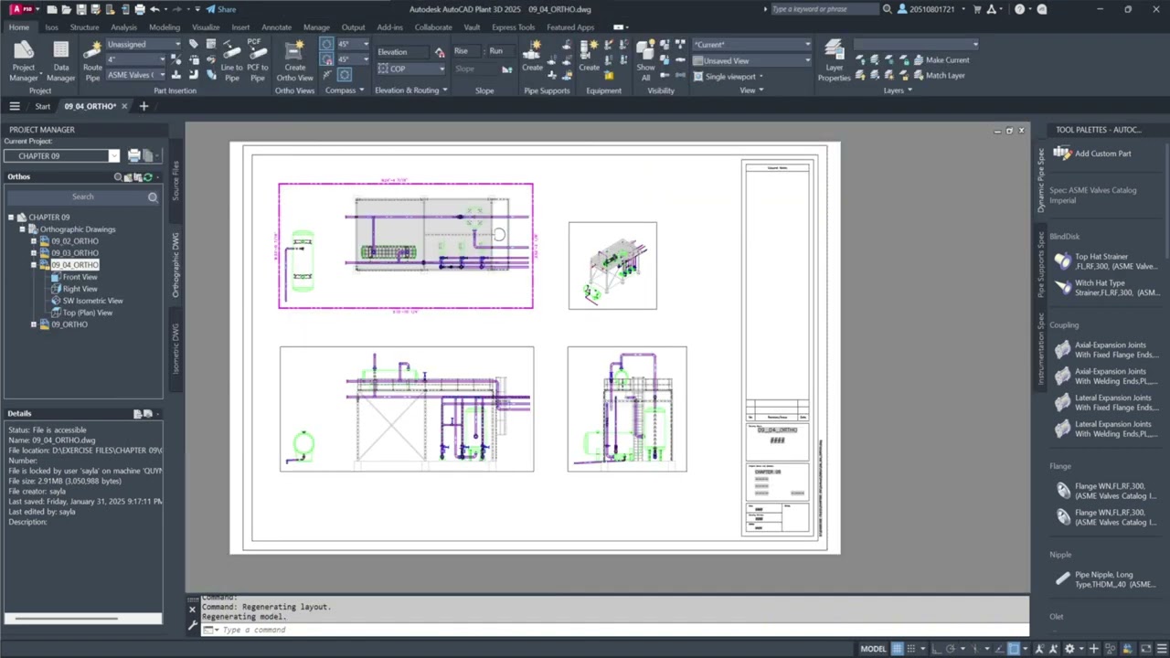 Chapter 09 Orthographic Drawings - 9.4 Create adjacent views