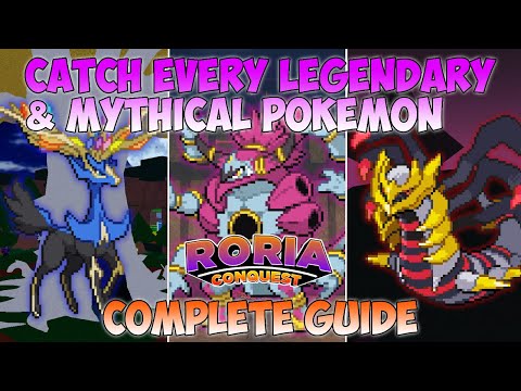 How to CATCH ALL LEGENDARY & MYTHICAL Pokemon in Roria Conquest Pokemon Brick Bronze [Roblox]