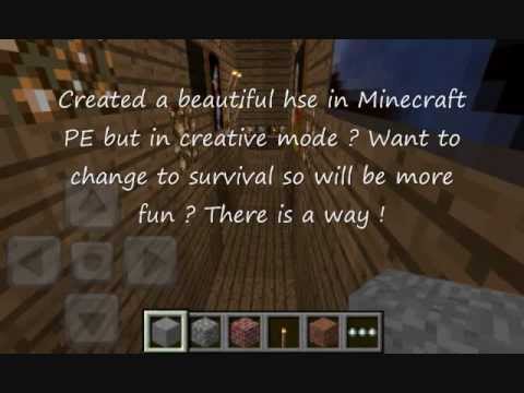 MCPEXPERT - Minecraft PE Ep 7 - How to Change Creative Mode to Survival