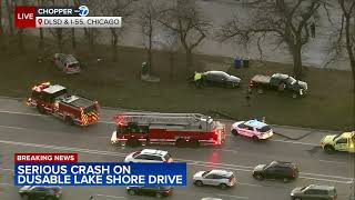 Serious crash causes traffic on DuSable Lake Shore Drive