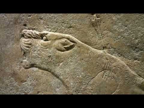 Ashurbanipal hunting lions