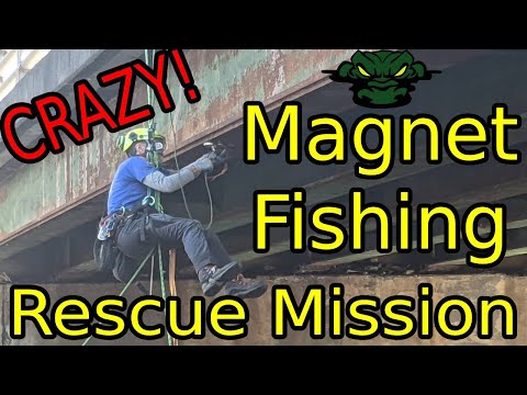 Crazy rescue mission of a stuck Magnet fishing magnet, Rogue Magnetics 1200lb