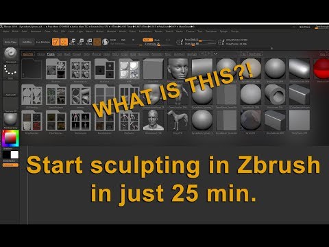 Start sculpting with Zbrush  - absolute beginners tutorial