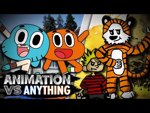 Gumball and Darwin vs Calvin and Hobbes - Rap Battle (ANIMATION VS ANYTHING)