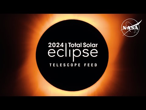 2024 Total Solar Eclipse: Through the Eyes of NASA (Telescope Feed)