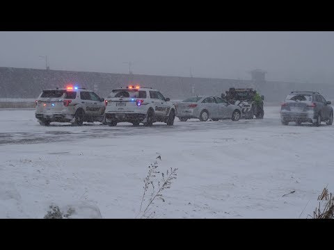 Winter Storm, Crashes and White Out Conditions in St Cloud, MN 1/17/2020
