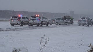 Winter Storm, Crashes and White Out Conditions in St Cloud, MN 1/17/2020