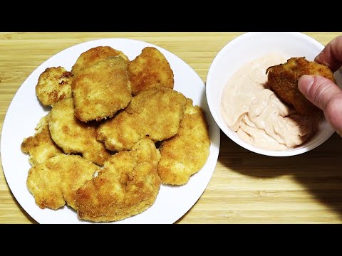 Delicious chicken nuggets with dipping sauce, easy and quick recipe! 33