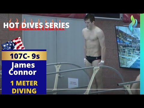 2017 James Connor -107C 9s - Mens College 1 Meter Diving -  Big Ten Diving Championships