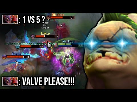 if Valve Team See this!! Pudge 100% will be Nerf -- WTF Insane 1vs5 Pudge SUPER Boss!!