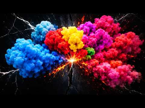 Multicolored Smoke Explosions  | 4K Screensaver | OLED TV Background & Music
