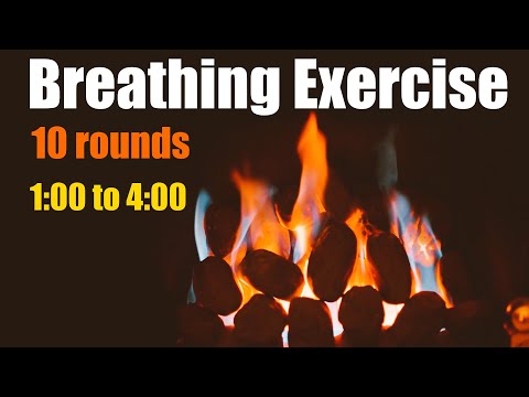 [Wim Hof] Breathing exercise: 10 rounds to reach 4 minutes of breath retention.