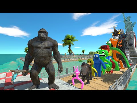 King Kong vs Megalon OASIS DEATH RUN - Animal Revolt Battle Simulator