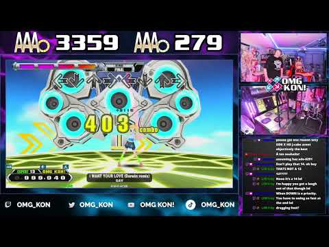 OMG KON! | I WANT YOUR LOVE (Darwin remix) (D-EXPERT 13) PFC AAA 999,940 [DDR A3]