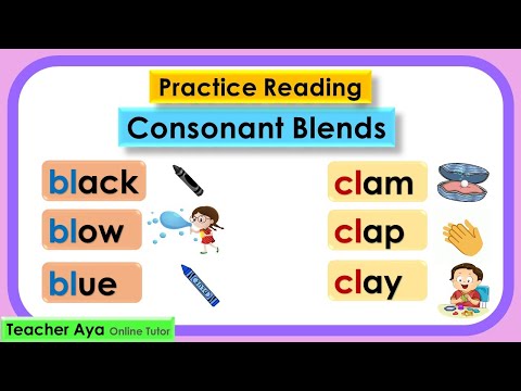 Practice reading | Words with consonant blends | Video tutorial for reading