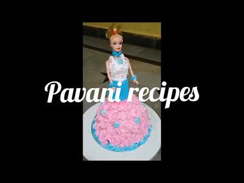 Barbie doll cake # Easy and simple doll cake# Eggless doll cake# 1/2kg cake / vanilla cake #