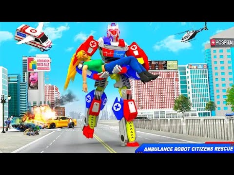 Flying Ambulance Robot Game