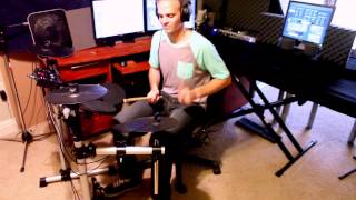 Video thumbnail for Drumming to an original song, "Atmosphere" on a Simmons SD5X by Daniel Hill