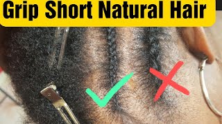 Tutorial: How to grip short natural hair for beautiful cornrows