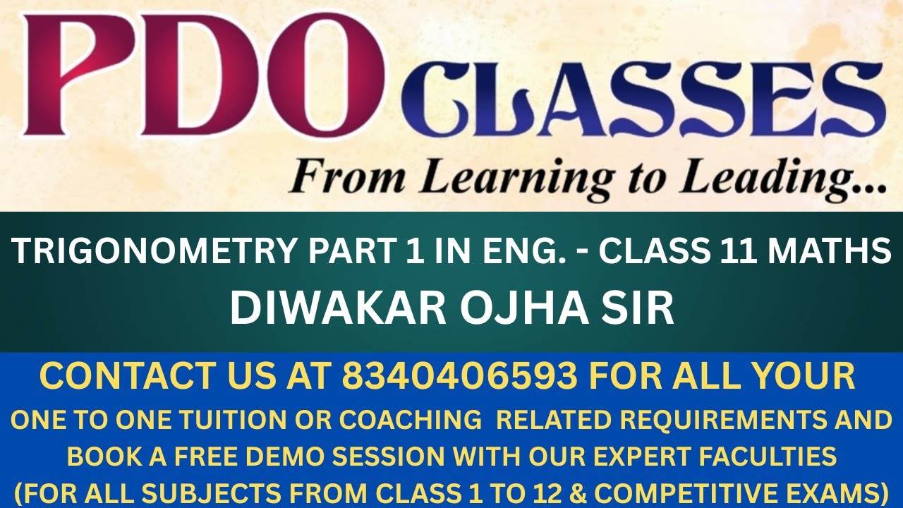 Trigonometry part 1 in English | CLASS 11 MATHS | DIWAKAR SIR  #trigonometryclass11  #class11maths
