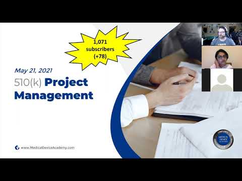 510(k) Project Management - Updated for 2021