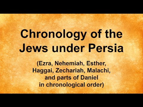 Chronology of the Jews under Persia
