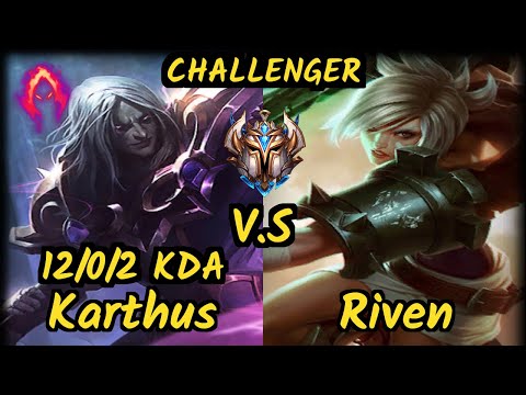 XL Caedrel (KARTHUS) vs RIVEN - 12/0/2 KDA JUNGLE CHALLENGER GAMEPLAY - EUW