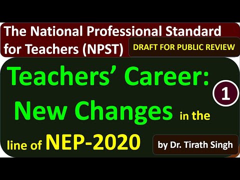 NPST l Teachers’ Career: New Changes in the line of NEP-2020 l by Dr. Tirath Singh l 1st DRAFT