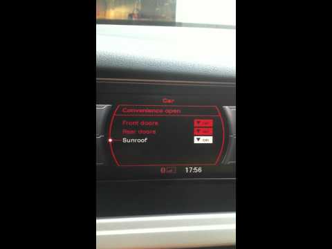 Audi A4 B8 2009 Windows Moonroof Convenience Open MMI Menu Unlocked