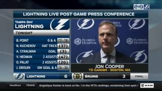 Jon Cooper -- Tampa Bay Lightning at Boston Bruins 03/23/2017