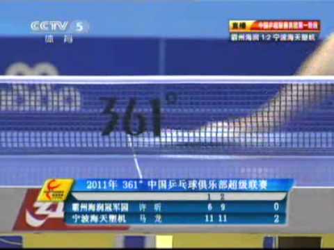 2011 Chinese Super League @CCTV : MA Long - XU Xin [Full match 2/3]