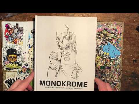 Flipthrough of MONOKROME book 1 - graffiti blackbook work  in black and white