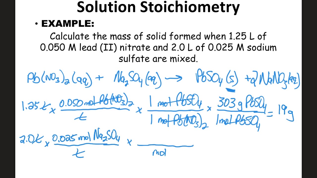 Solution Stoichiometry Notes
