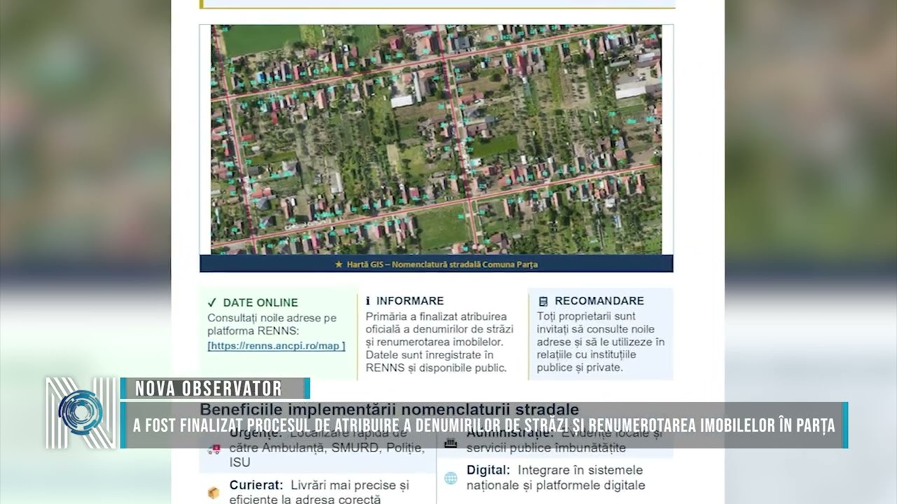 A fost finalizat procesul de atribuire a denumirilor de străzi și renumerotarea imobilelor în Parța