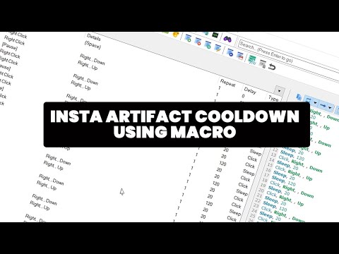 Macro action for Insta-Artifact Cooldown Use with a Single Click | Minecraft Dungeons