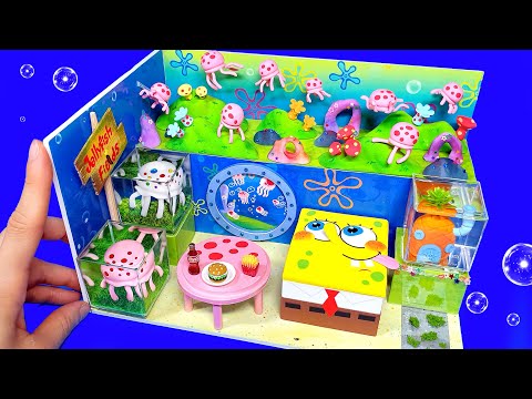 DIY Miniature Spongebob Jellyfish fields House # - Build Amazing Spongebob & Jellyfish  house ｜ 만들기