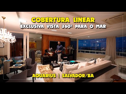 LUXURY LINEAR PENTHOUSE IN SALVADOR WITH 3 LARGE SUITES FOR SALE | 360º SEA VIEW | AQUARIUS