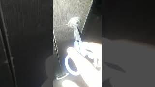 how open cupboard lock without key with scissor✂️