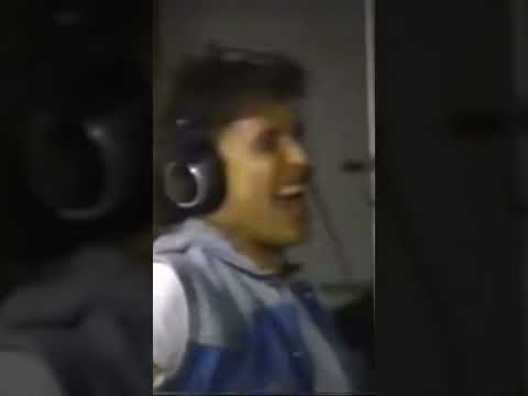 Loverboy’s Mike Reno working through lines of Tears are Not Enough. Canada’s We Are The World.