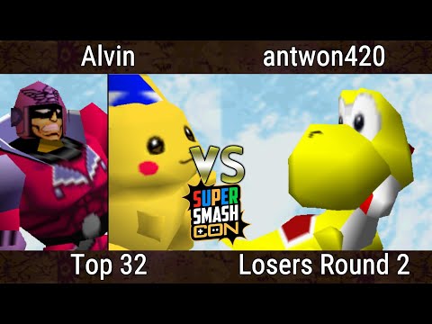 SSC 2023 - Alvin (Pikachu, Captain Falcon) Vs. antwon420 (Yoshi) Smash Bros - SSB64
