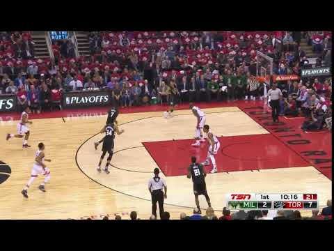 NBA, playoff 2017, Raptors vs. Bucks, Round 1, Game 5, Move 3, Malcolm Brogdon, 3 pointer