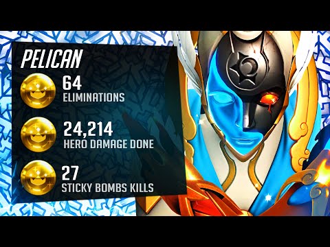 64 ELIMS - Pelican OWL Echo God?! [ Overwatch Season 28 Top 500 ]