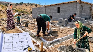 🏗️ Drawing up plans for building Abu's new room and pouring sand in th