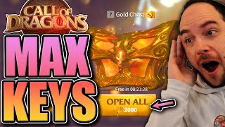 Max Gold Key Opening [2000 gold keys] Call of Dragons
