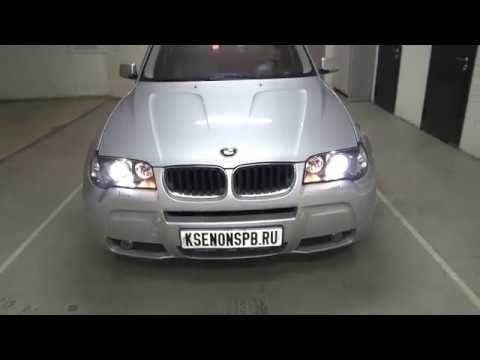 Улучшаем свет и меняем стёкла фар BMW X3 E83 .BI LED вместо ксенона